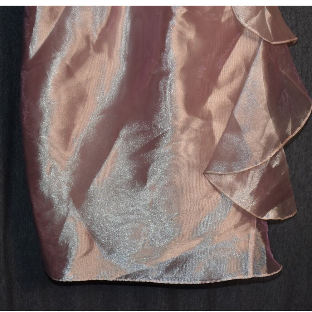 NEW Aidan Mattox Women's 6 Pink Layer Party Dress Metallic Sequin Strapless NWT - Picture 3 of 12